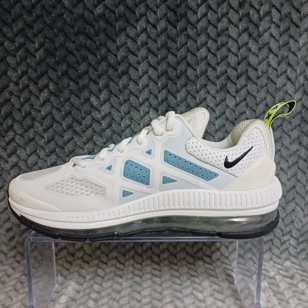 Nike Air Max Genome GS White Volt Blue Running Sneakers Shoes Sz 4.5Y Women's 6